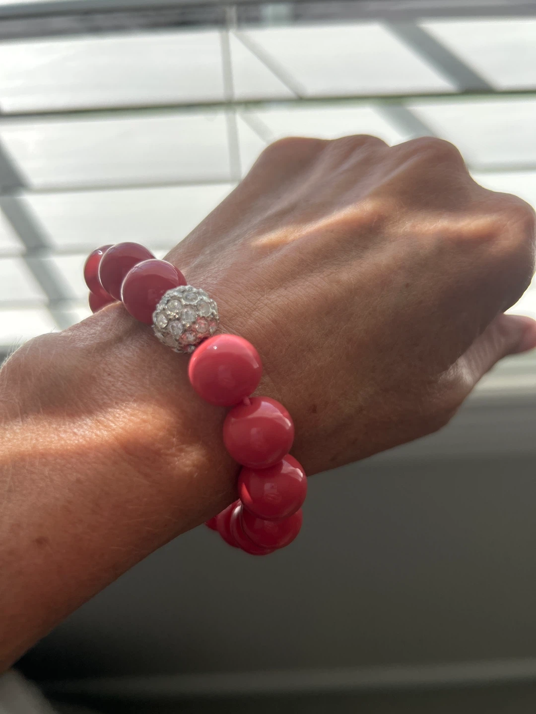 Stella & Dot Pink Beaded Bracelet with Charm - photo 5