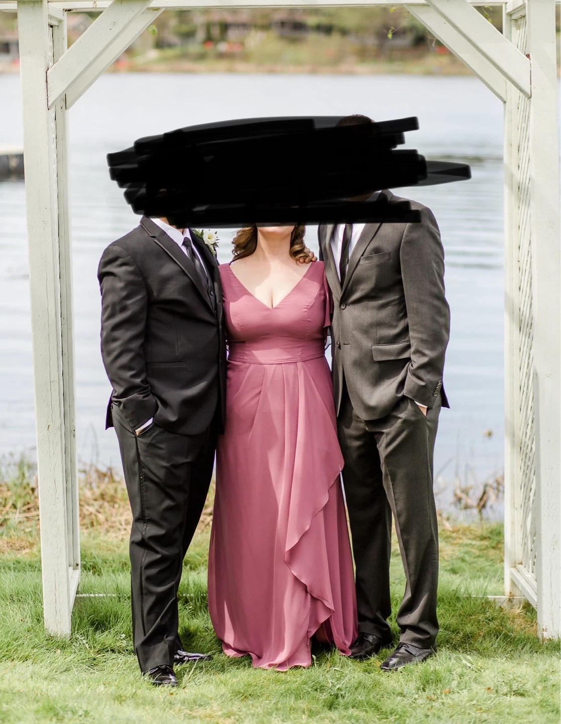 David’s Bridal Floral Ruffle Dress - Size 16 - photo 4