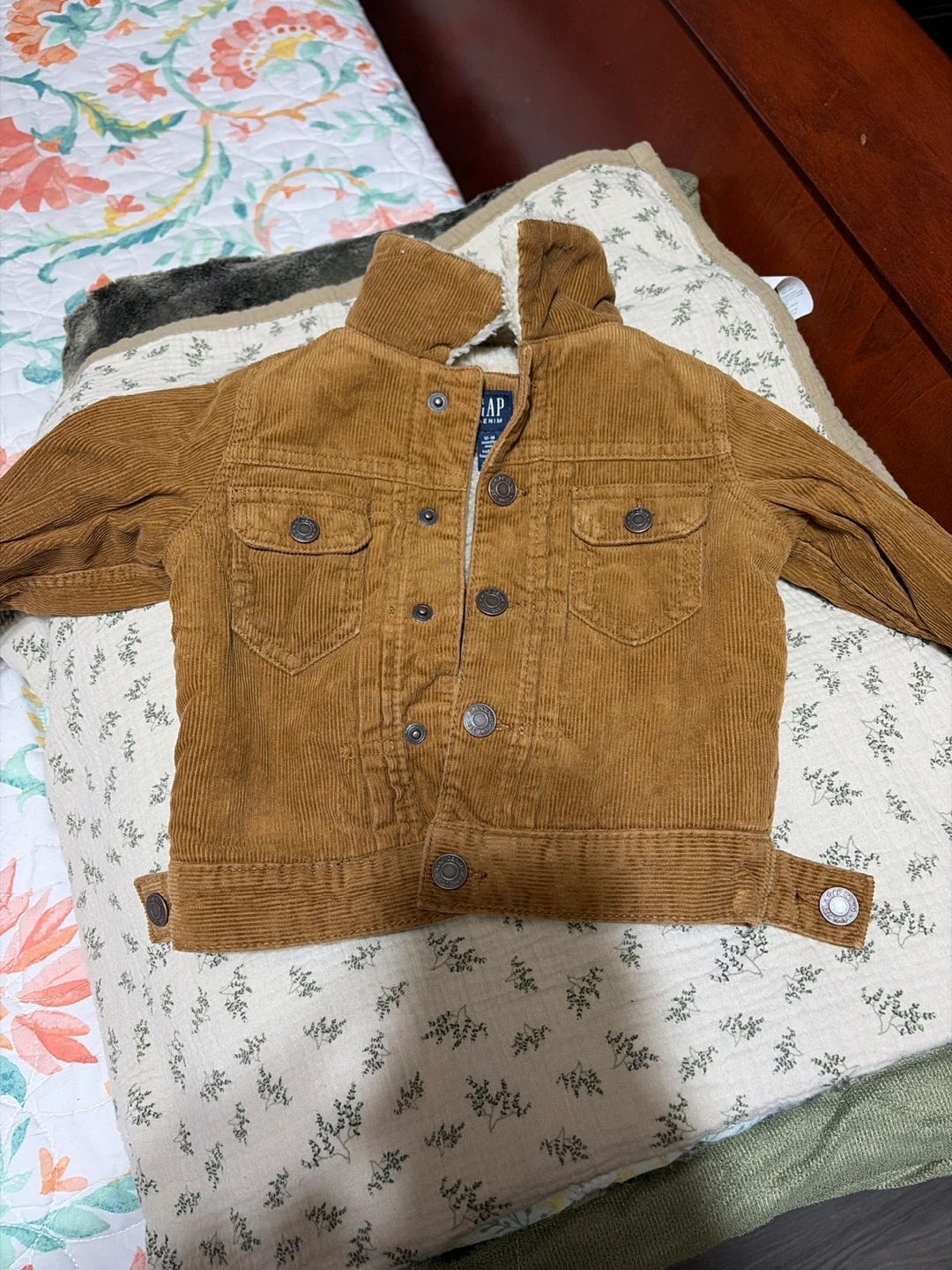 Gap Corduroy Sherpa Lined Trucker Jacket - Brown