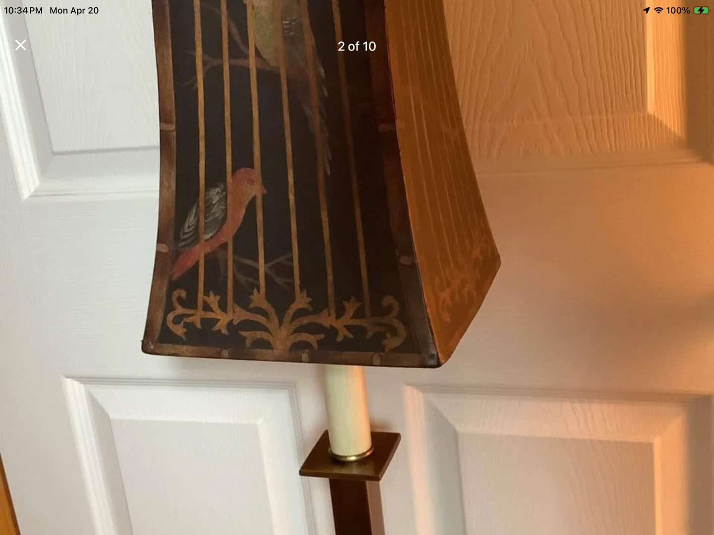 Uttermost Brass Table Lamp w Parrots Hd Ptd Lamp Shade 🐞 - photo 2