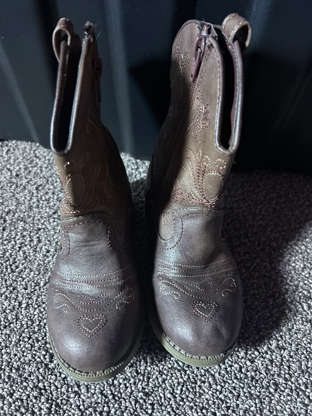 Children's Brown Cowboy Boots Size 10 - photo 2