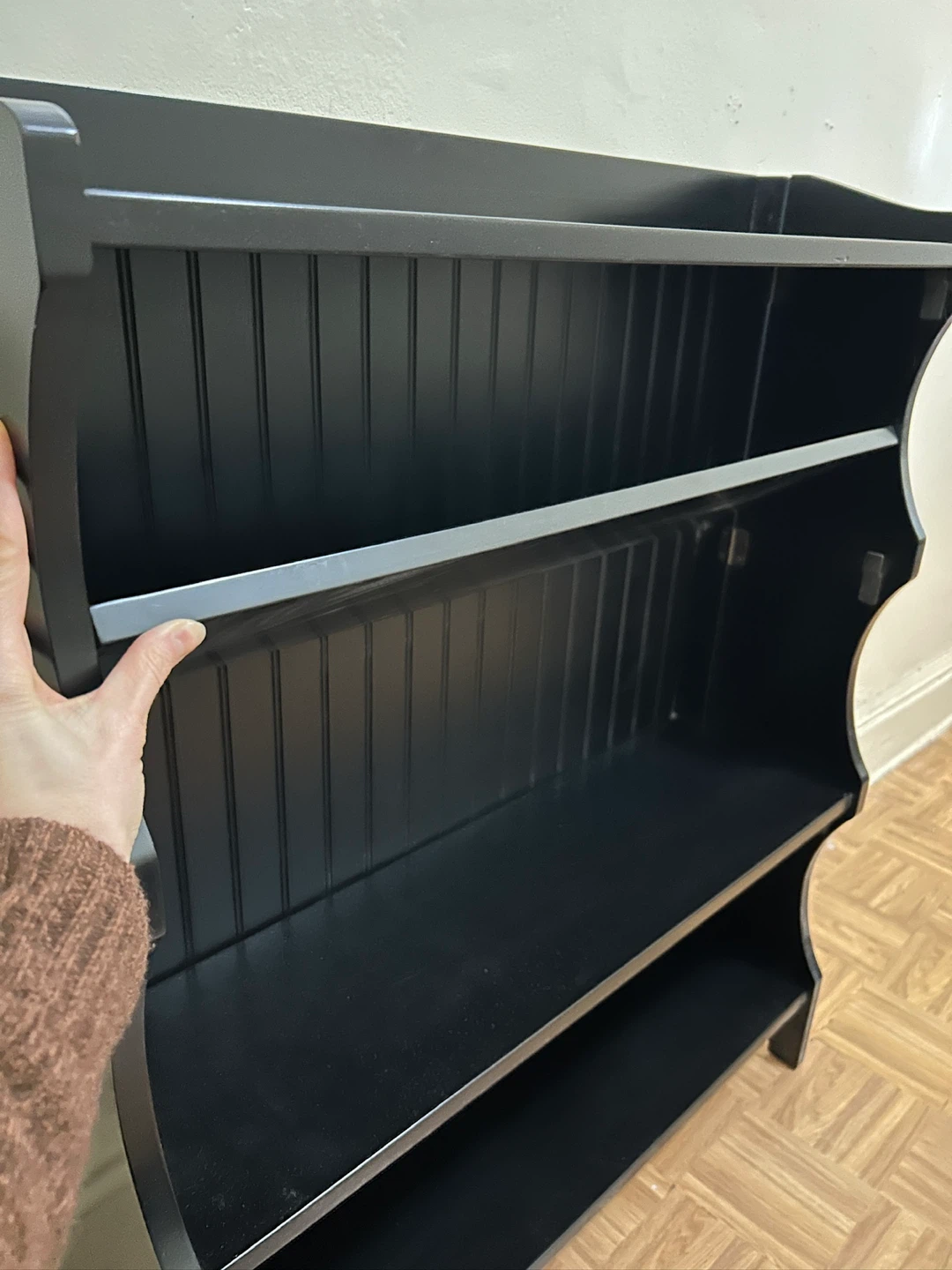 Black folding bookshelf - photo 4