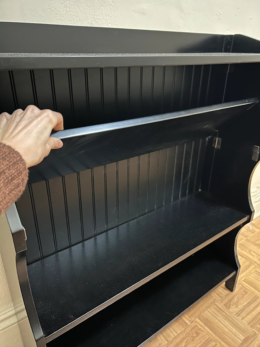 Black folding bookshelf - photo 3