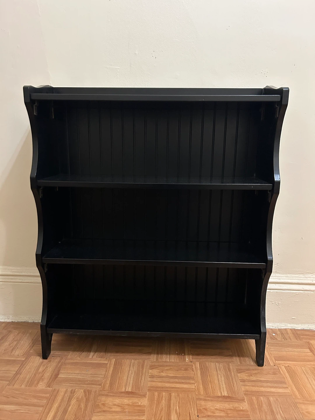 Black folding bookshelf