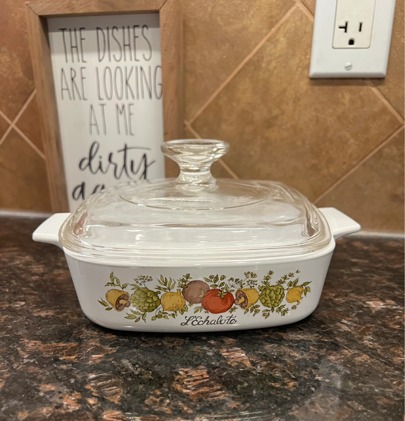 Vintage CorningWare L'Echalote Dish