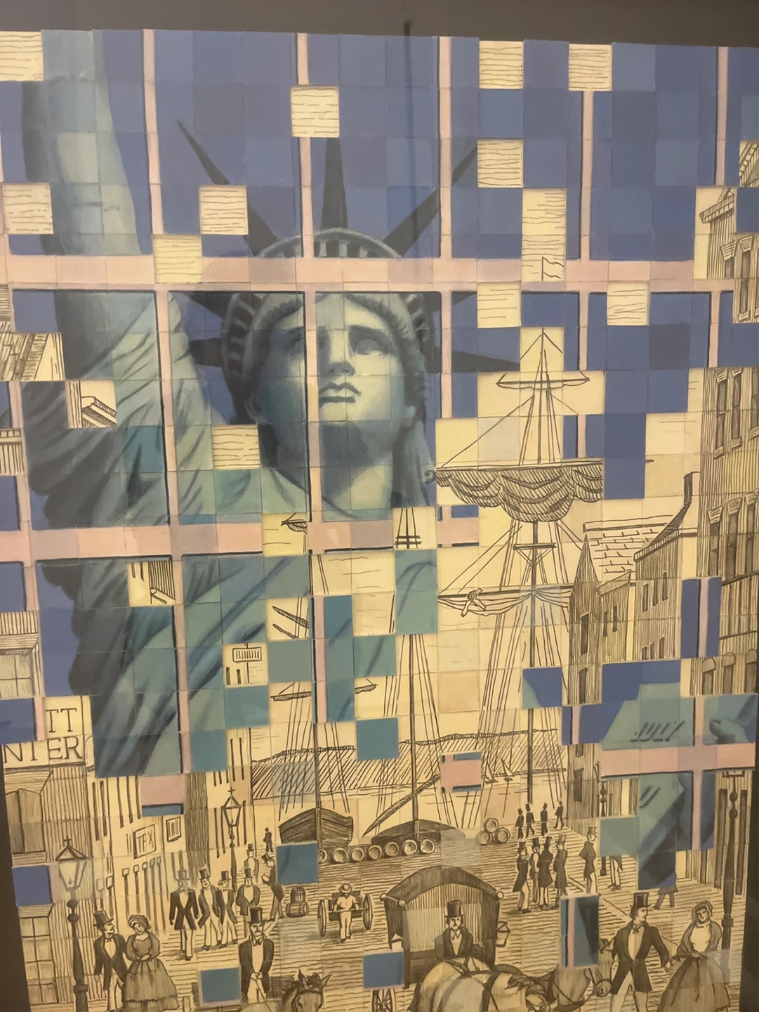 Framed Art Print of Statue of Liberty & Historic NYC - photo 2