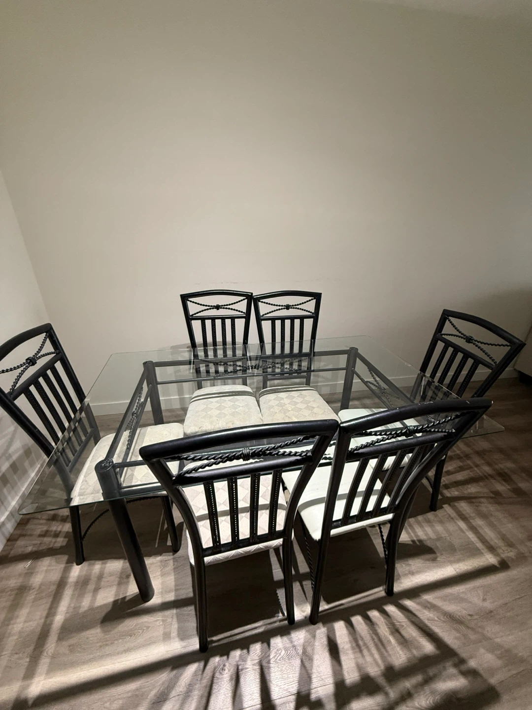 Glass Top Dining Table with 6 Chairs - photo 3