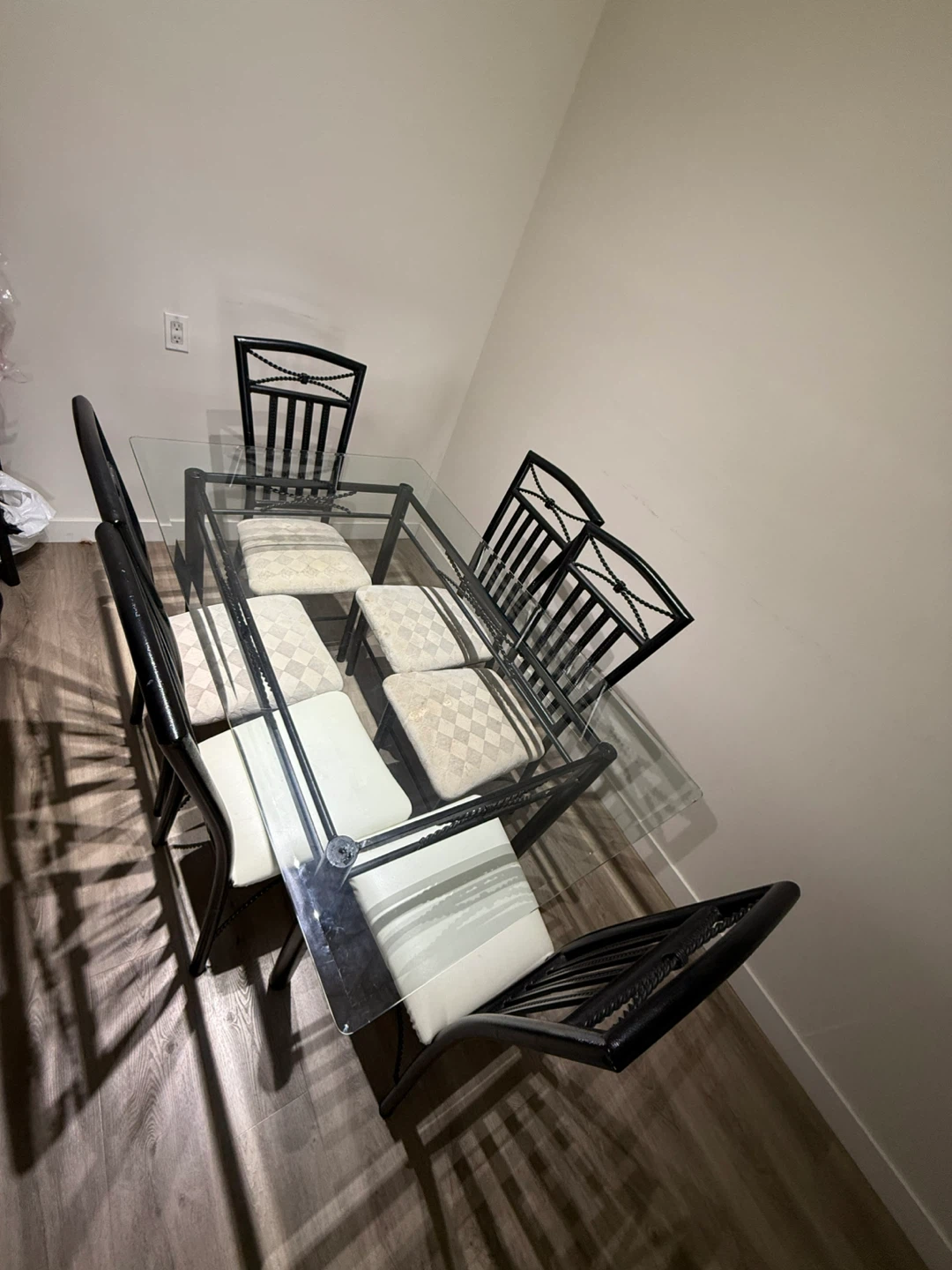 Glass Top Dining Table with 6 Chairs - photo 2