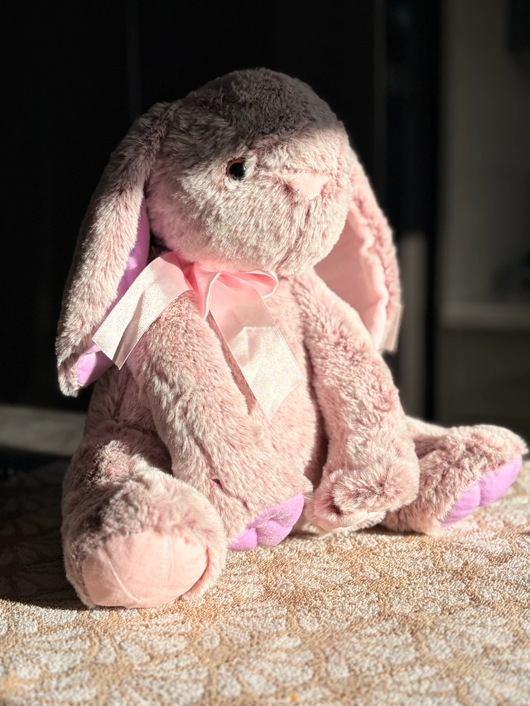 Pink Plush Bunny Stuffed Animal - photo 3