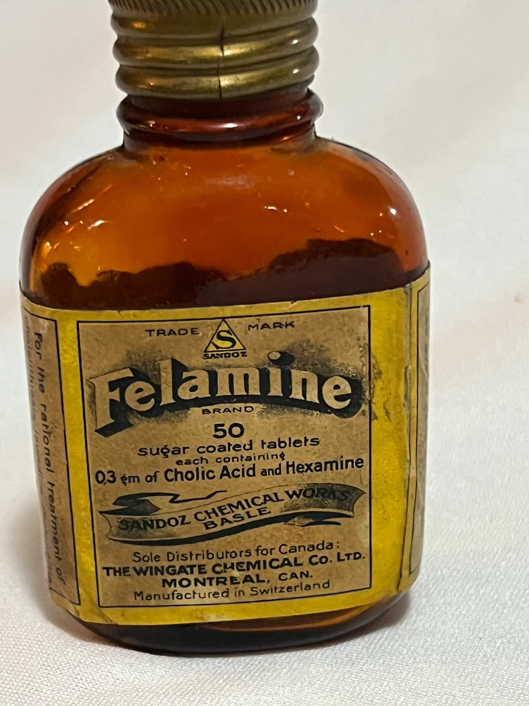 Antique Felamine Medicine Bottle