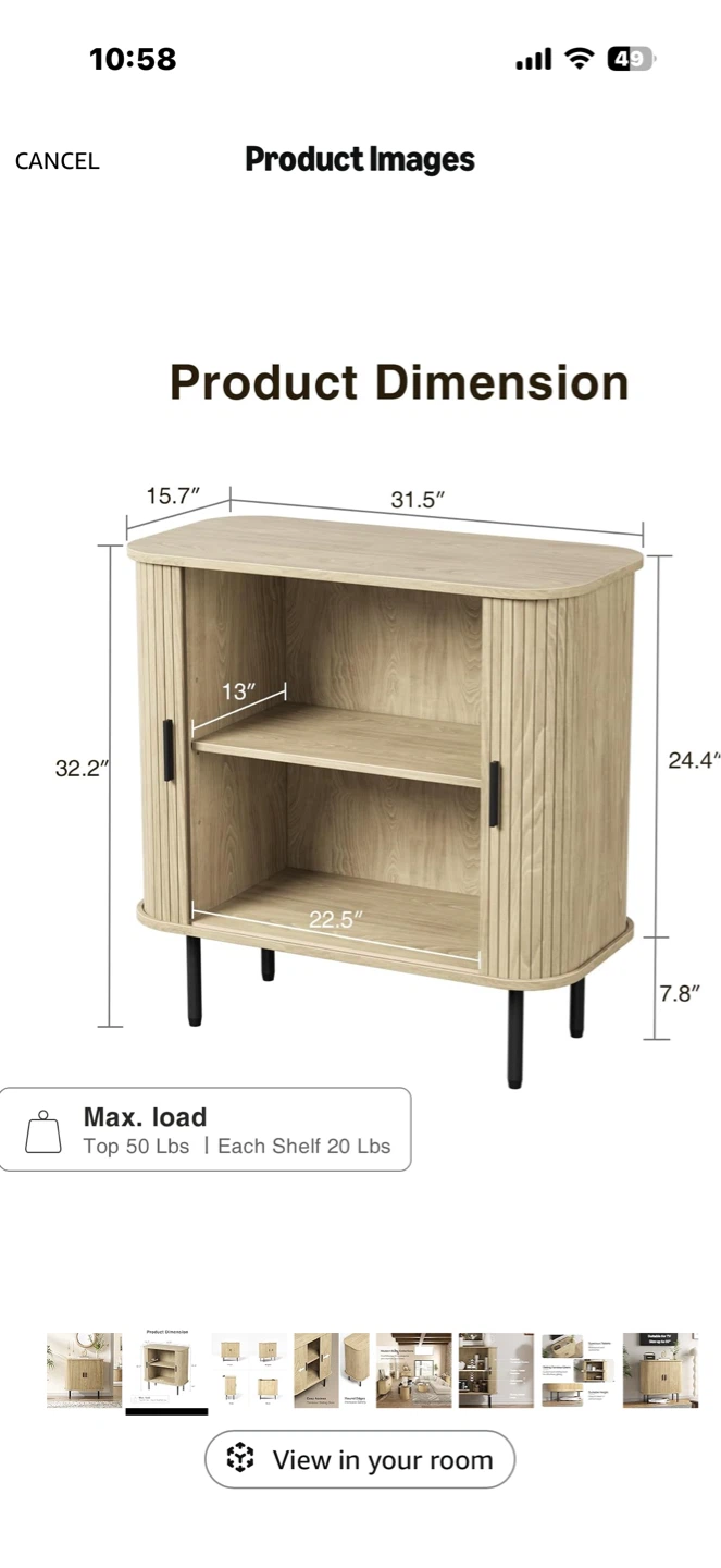 Tambour Sliding Door Cabinet - photo 3