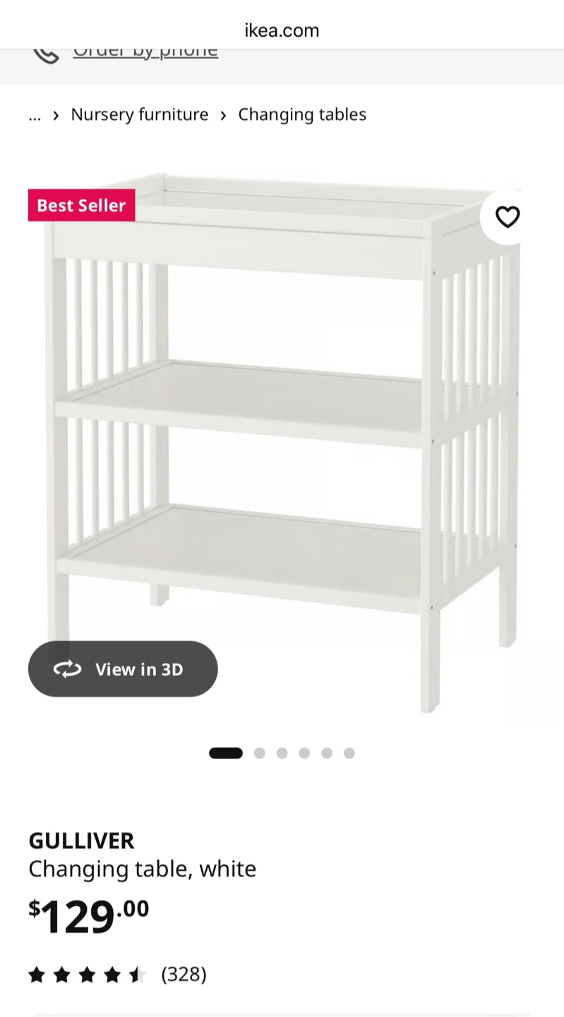 IKEA GULLIVER Changing Table - White - photo 3