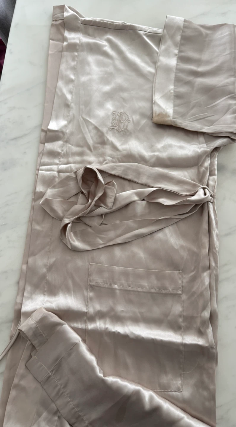 Champagne Satin Robe