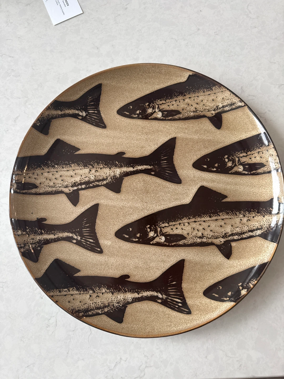 Decorative Plate with Fish Design