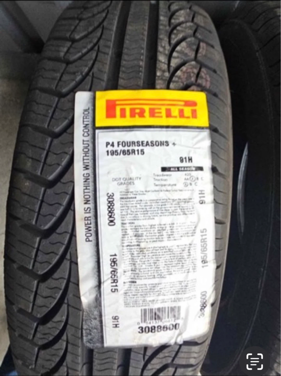 Pirelli P4 Four Seasons Tires - 195/65R15 - photo 3