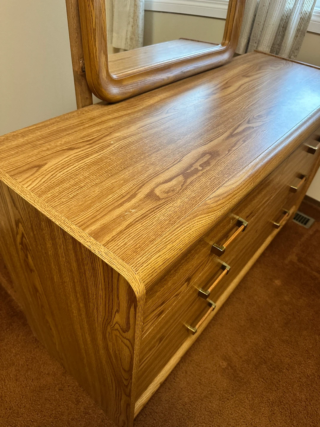 Wooden Dresser with Mirror - photo 2