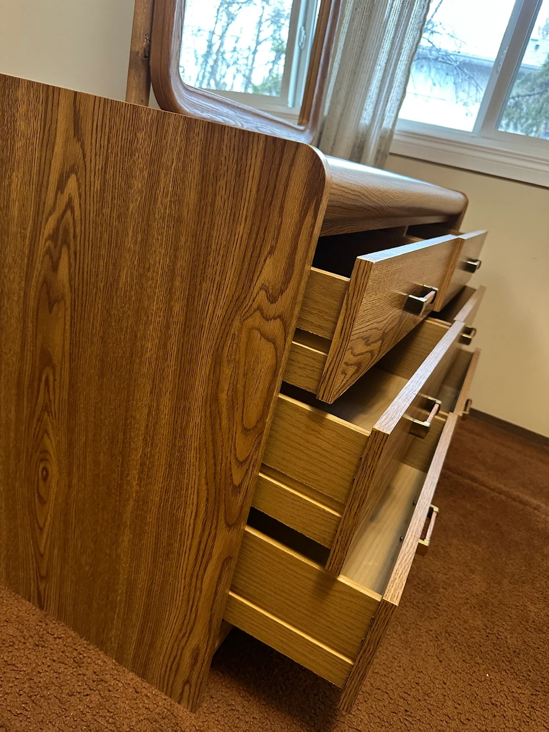 Wooden Dresser with Mirror - photo 5