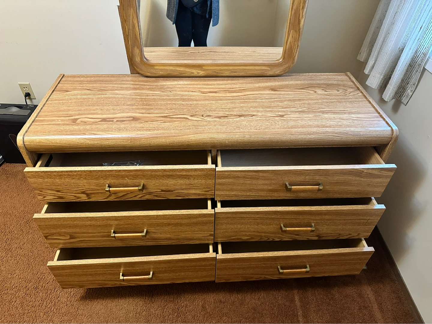 Wooden Dresser with Mirror - photo 4