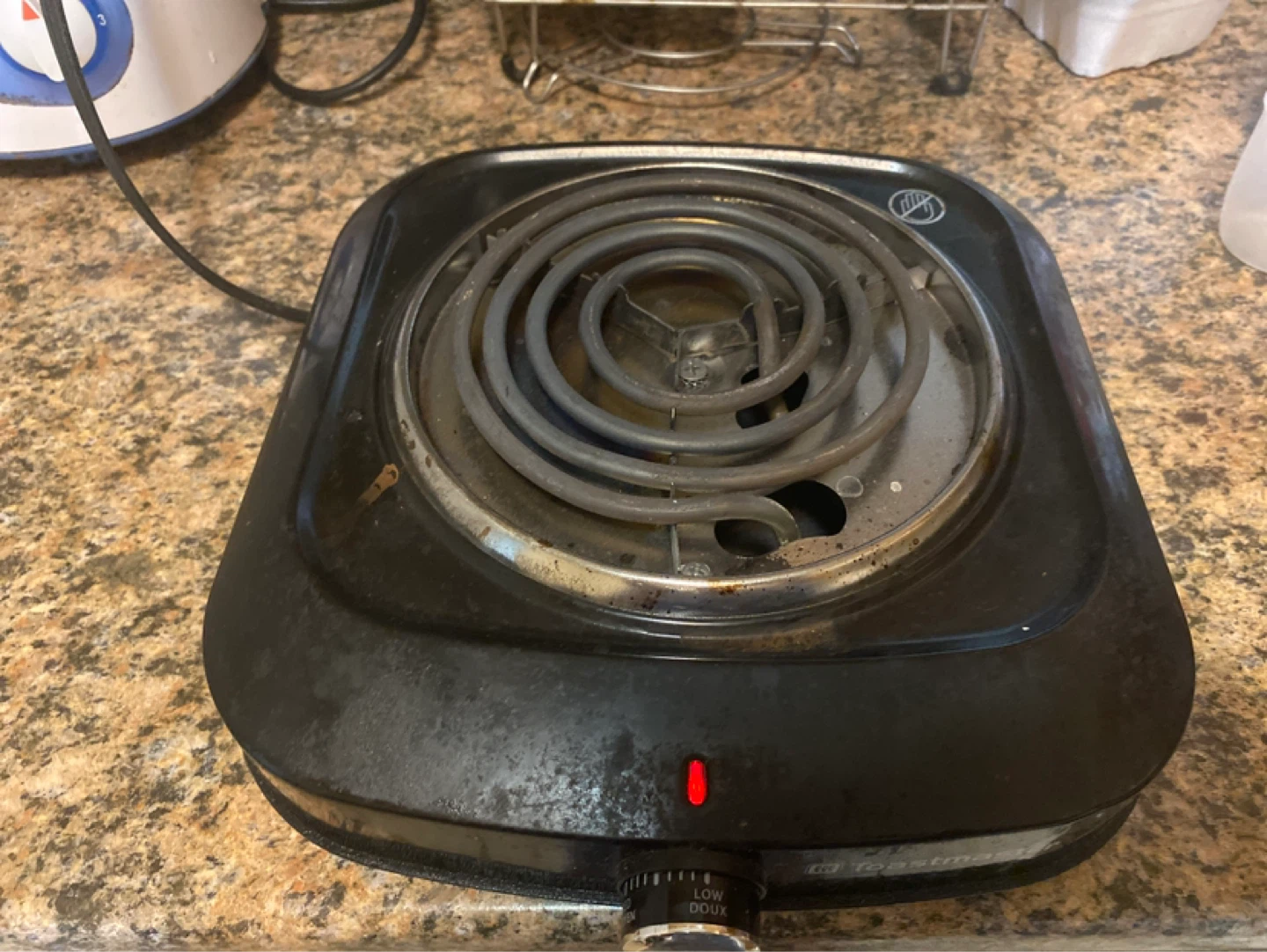 Black Electric Single Burner Hot Plate