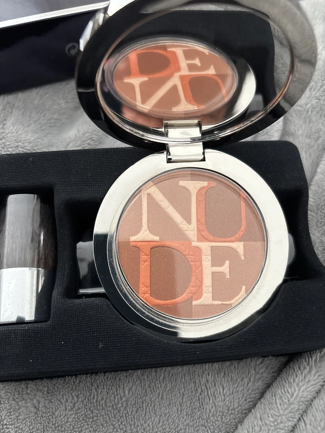 Dior Diorskin Nude Shimmer Powder 002 Ambre/Amber w/Kabuki Brush - photo 3