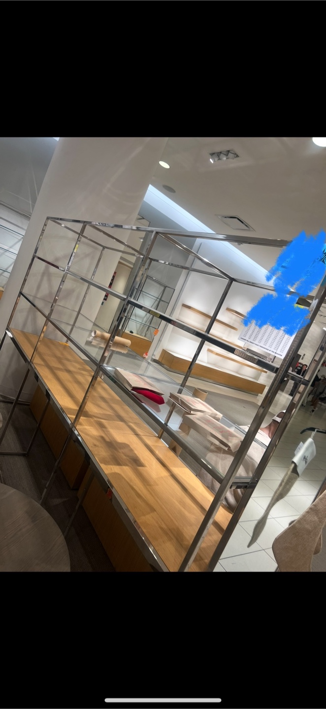 Metal and Wood Display Shelf