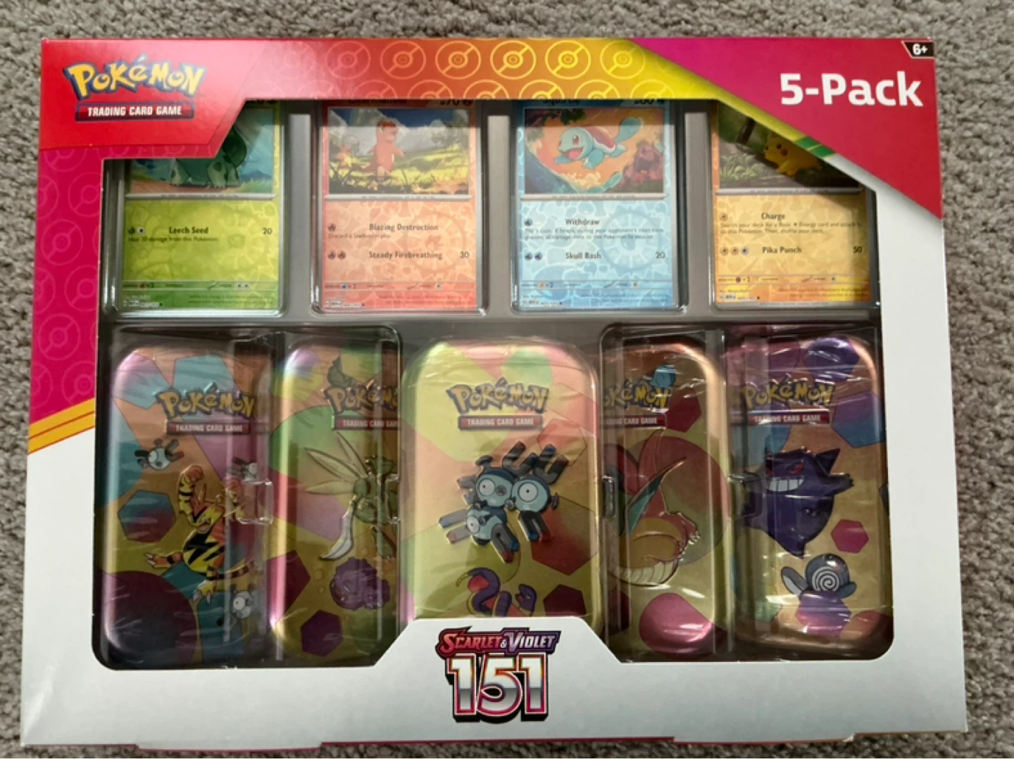 Pokemon Trading Card Game Scarlet & Violet 151 5-Pack Mini Tins