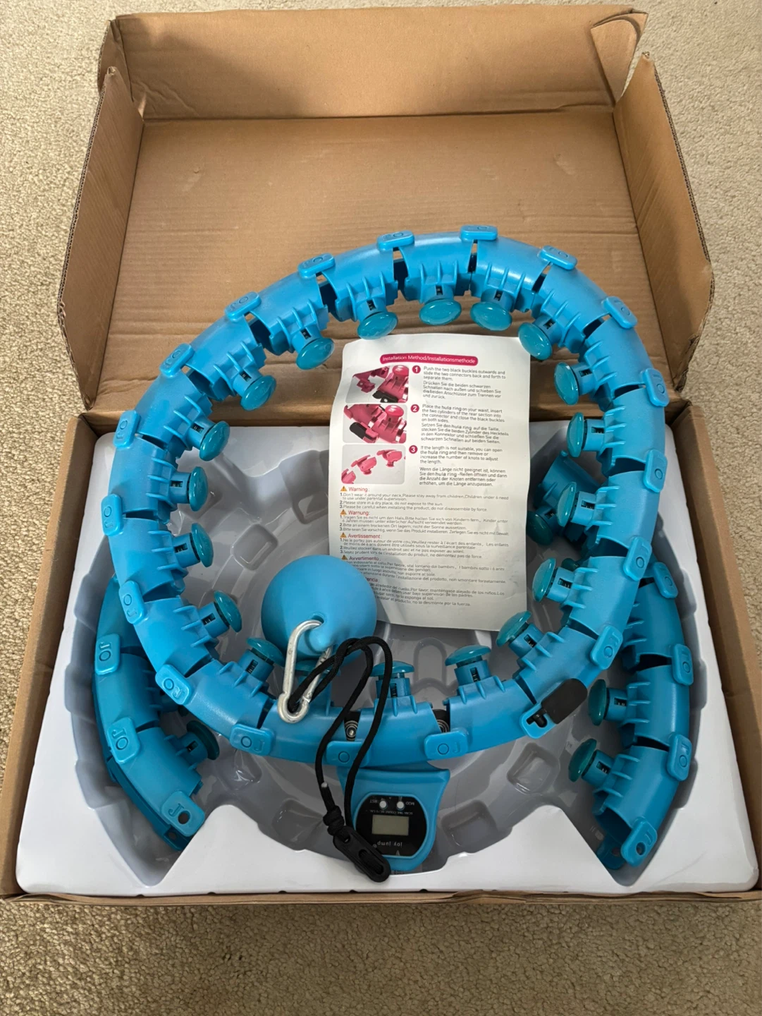 Adjustable Smart Fitness Hula Hoop with Counter Weight