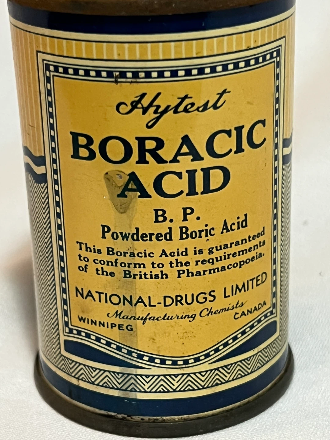 Antique Boracic Acid Tin - photo 2