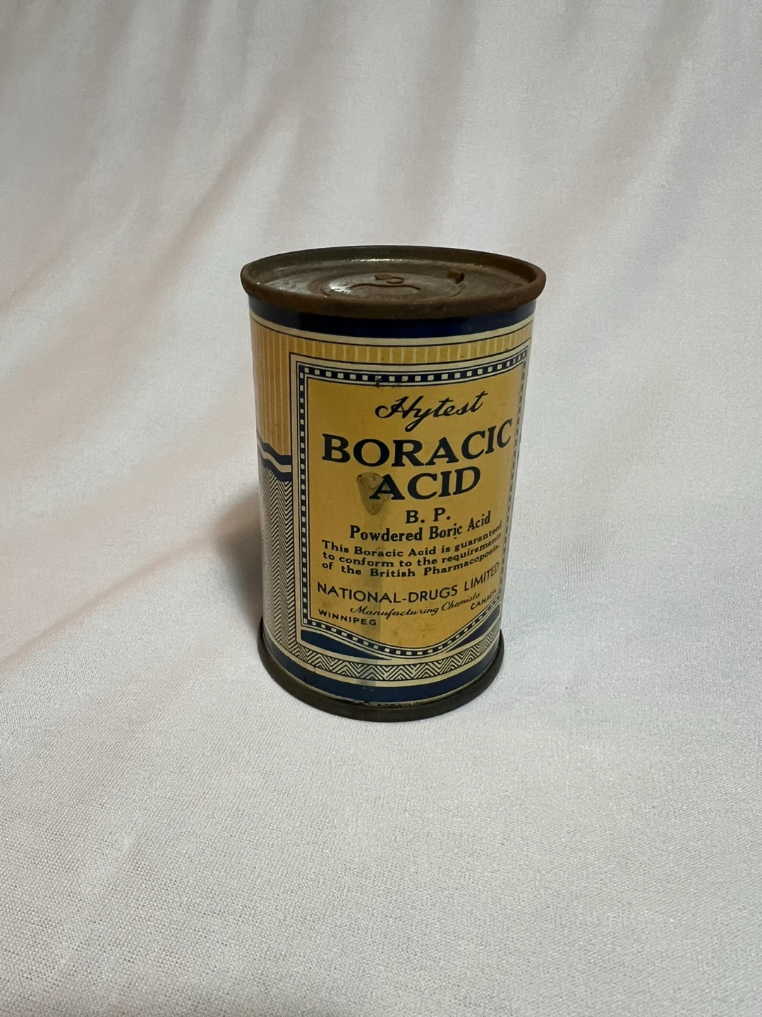 Antique Boracic Acid Tin