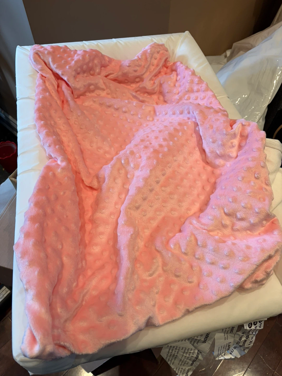 baby Changing Pad with its Pink Minky cover - photo 2