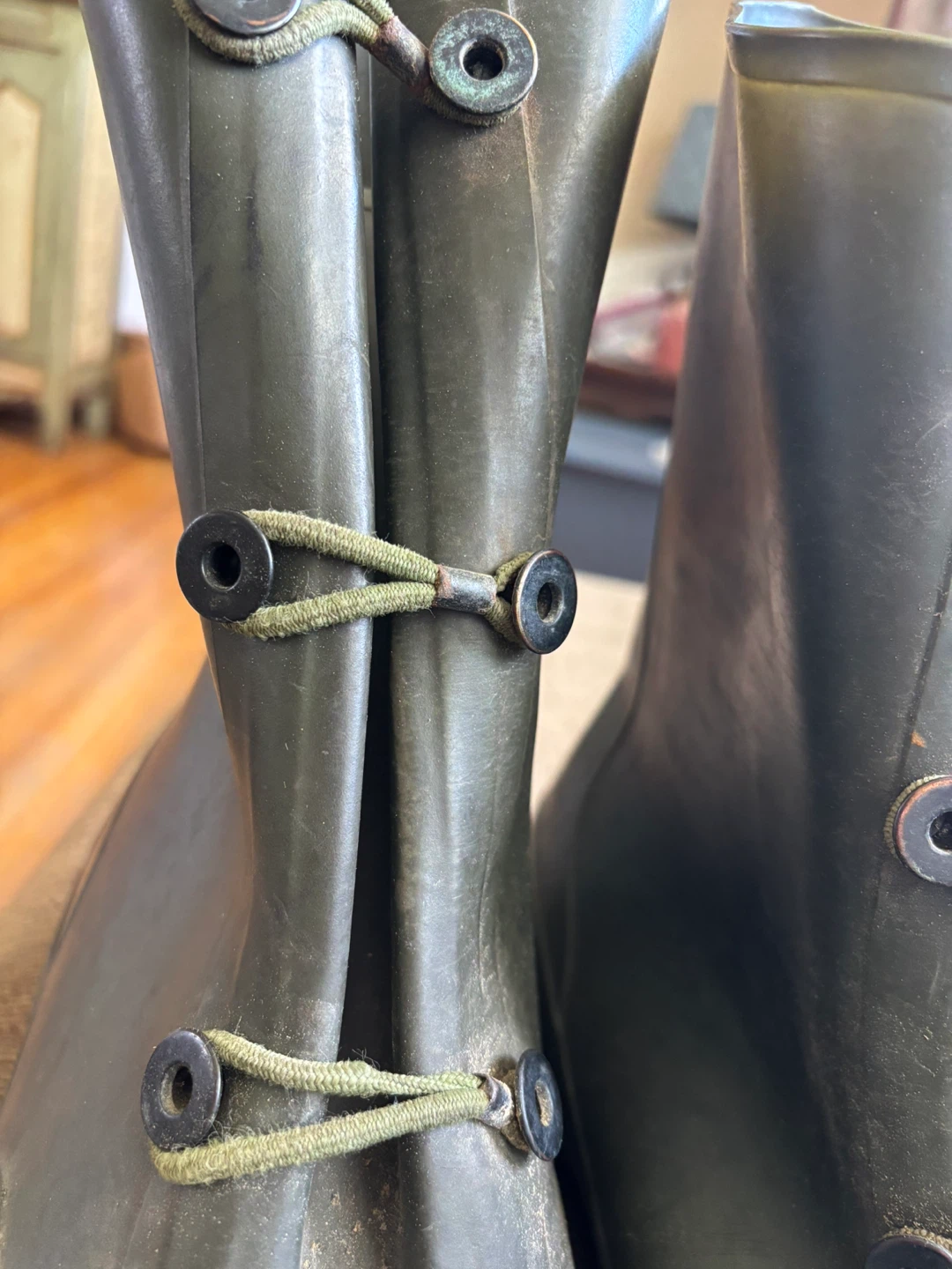 Green Rubber Boots 11 vintage - photo 2