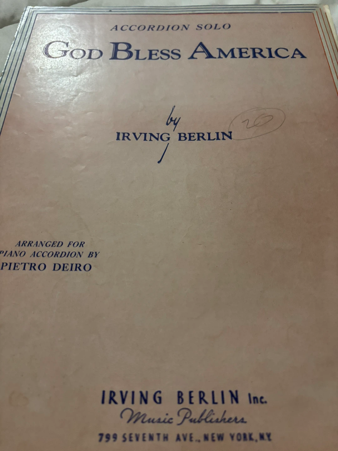 God Bless America Accordion Solo Sheet Music by Irving Berlin - photo 2