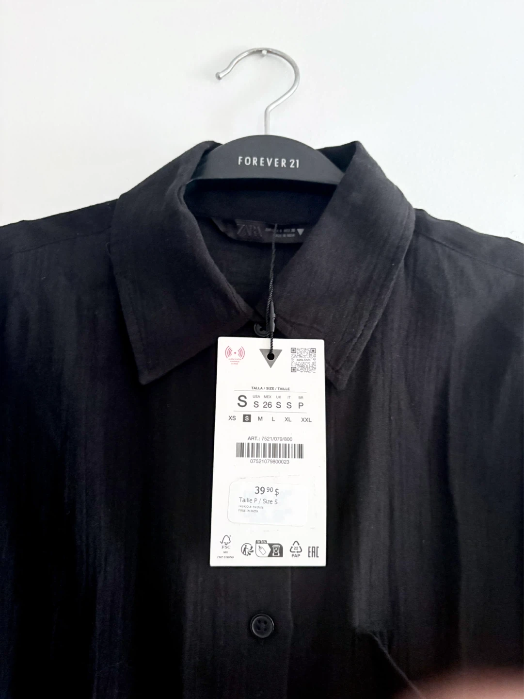 Zara oversized shirt (new with tag ) - photo 3