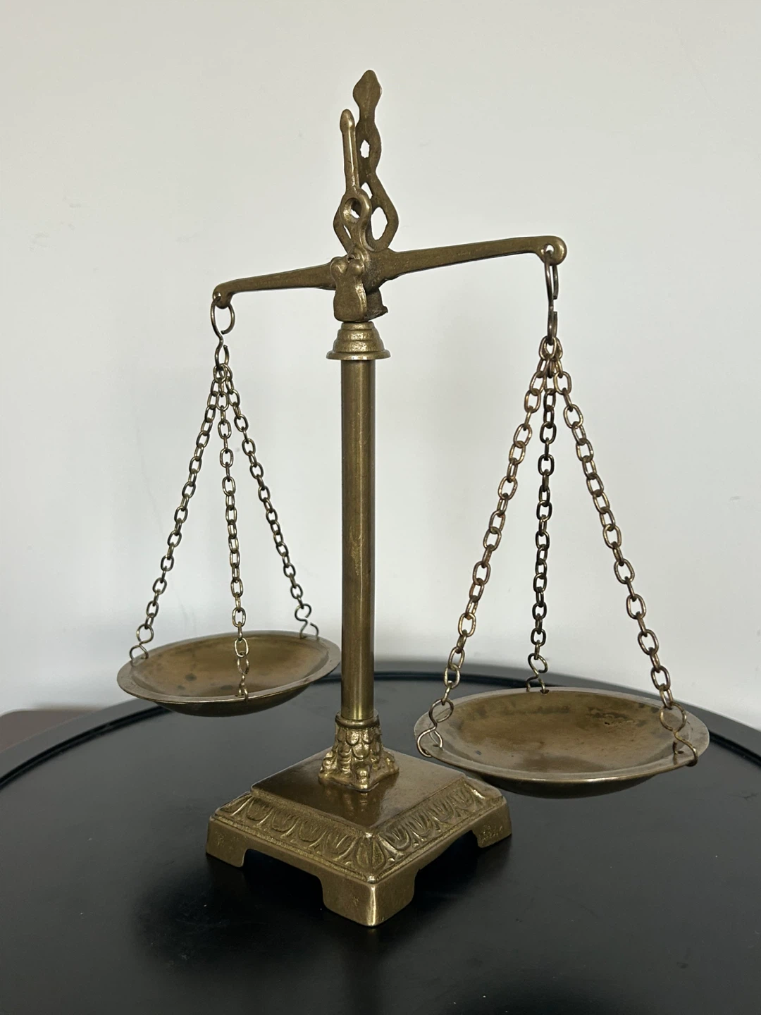 Antique Style Brass Lawyer Scales -Office Decor - 11”