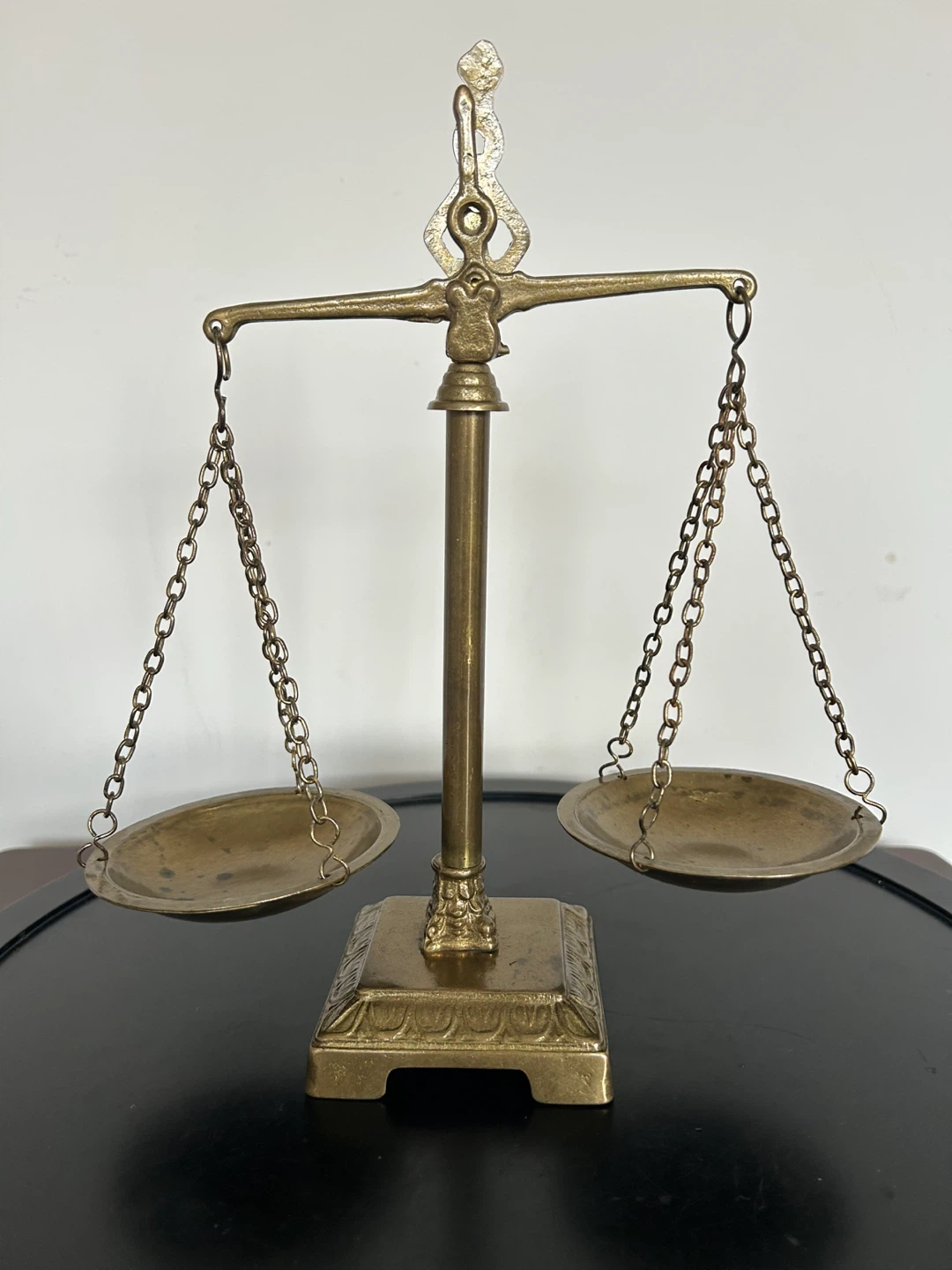 Antique Style Brass Lawyer Scales -Office Decor - 11” - photo 4