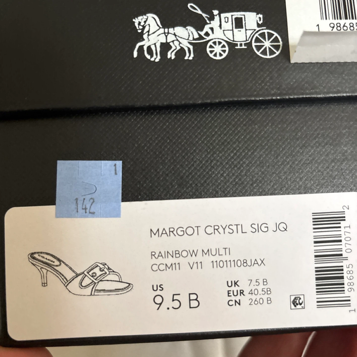 Coach Margot Crystl Sig Jq Rainbow Multi Heels Size 9.5B - photo 3