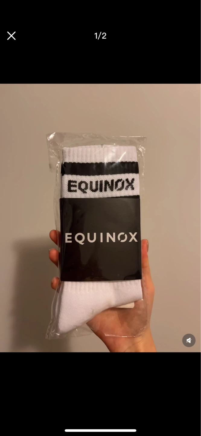 Equinox White One Size Fits Most Socks