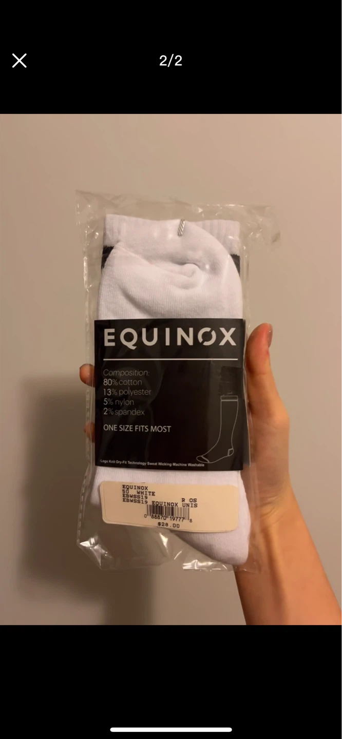 Equinox White One Size Fits Most Socks - photo 2