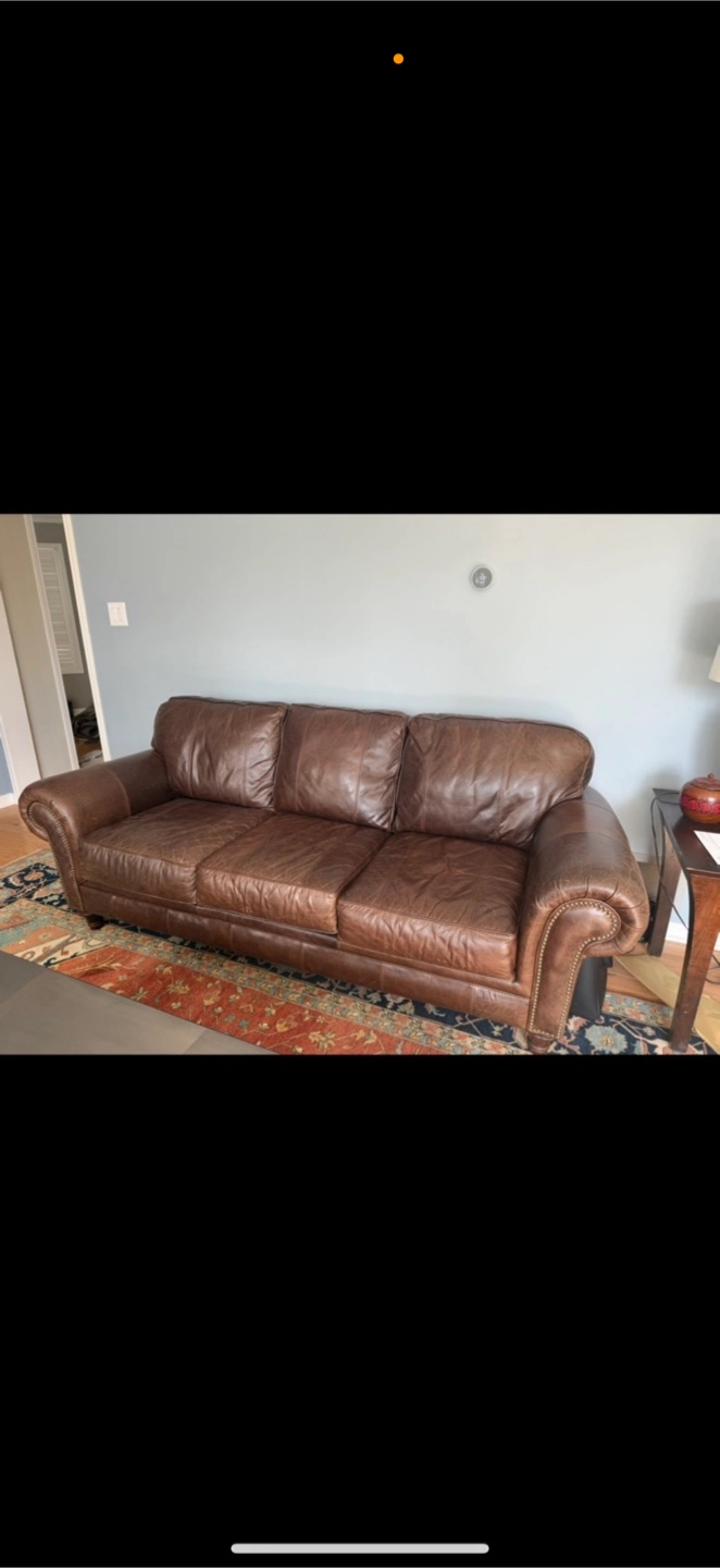 Brown Leather Sofa URGENT MOVING SALE