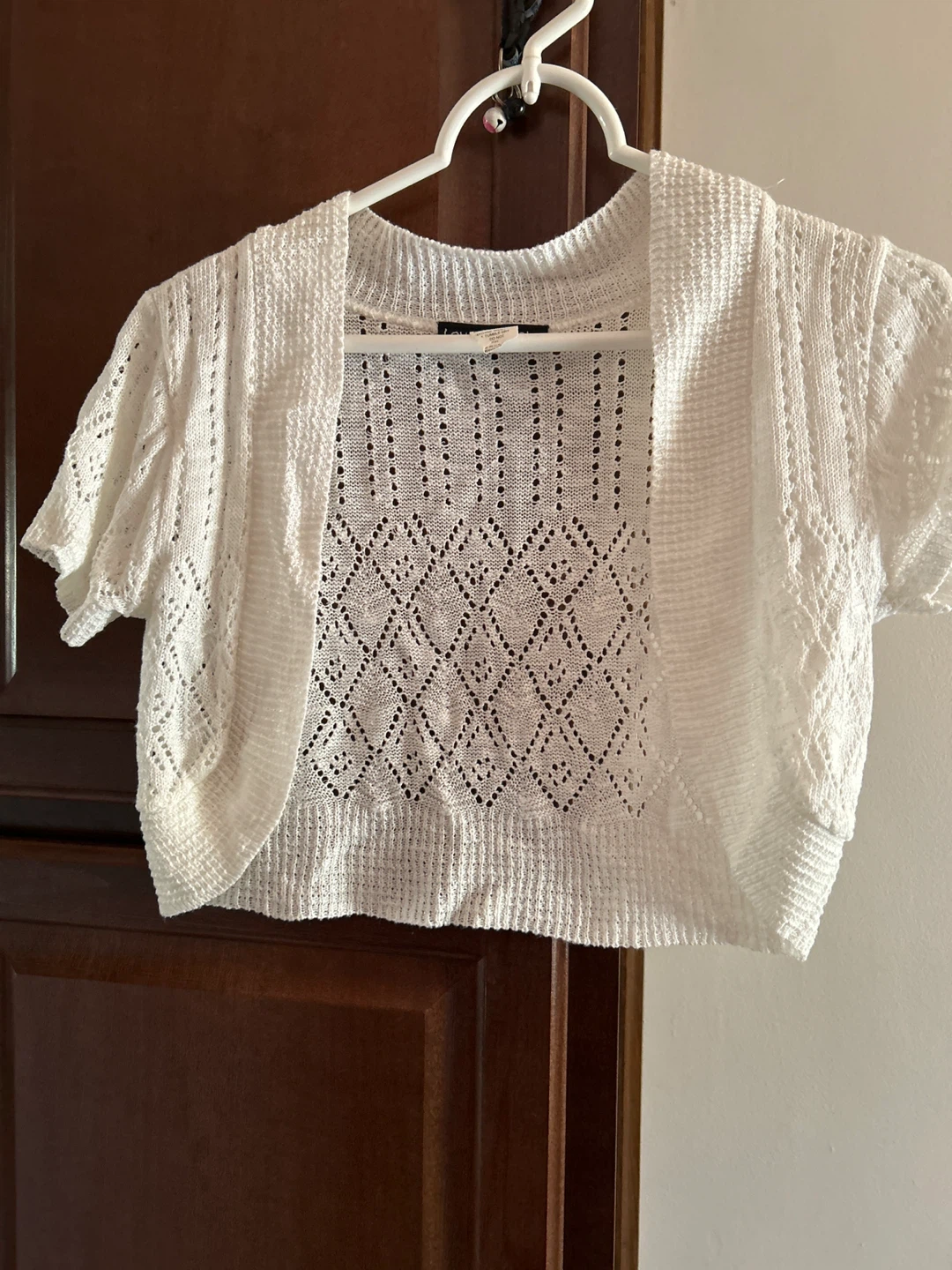 White Crocheted Bolero Shrug - photo 2
