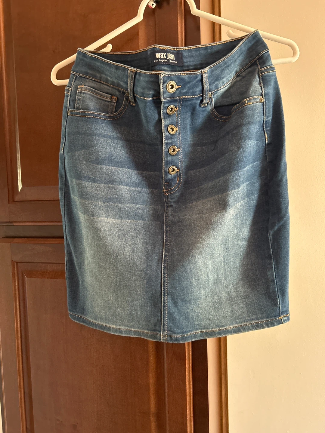 Wax Jean Denim Skirt