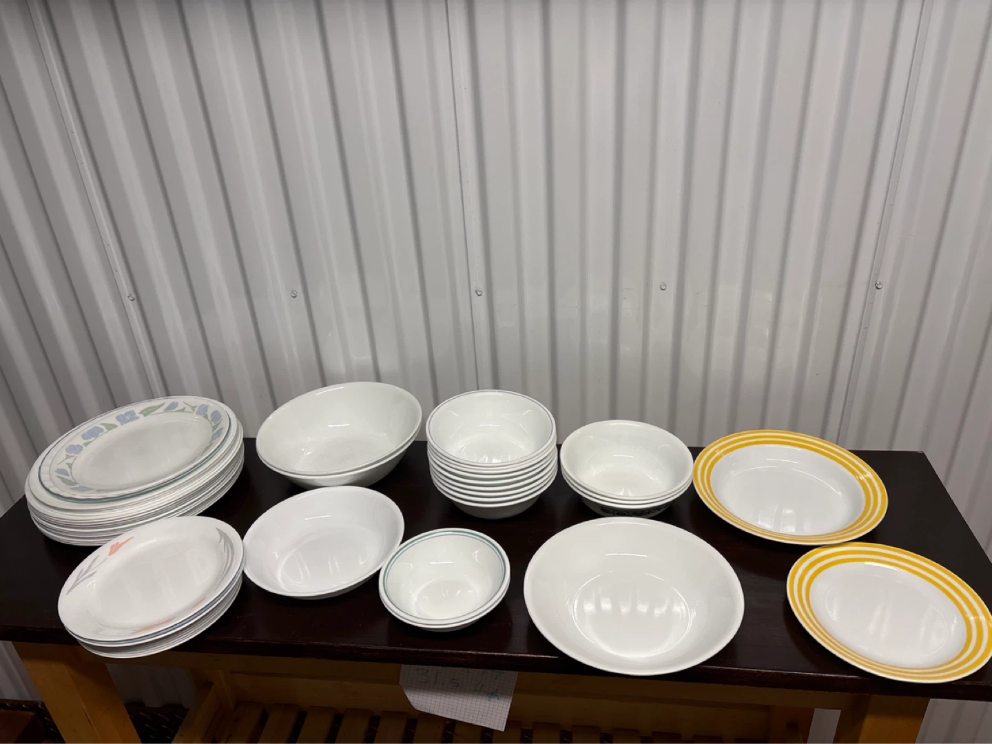 Corelle mixed set plates and bowls 53 pieces