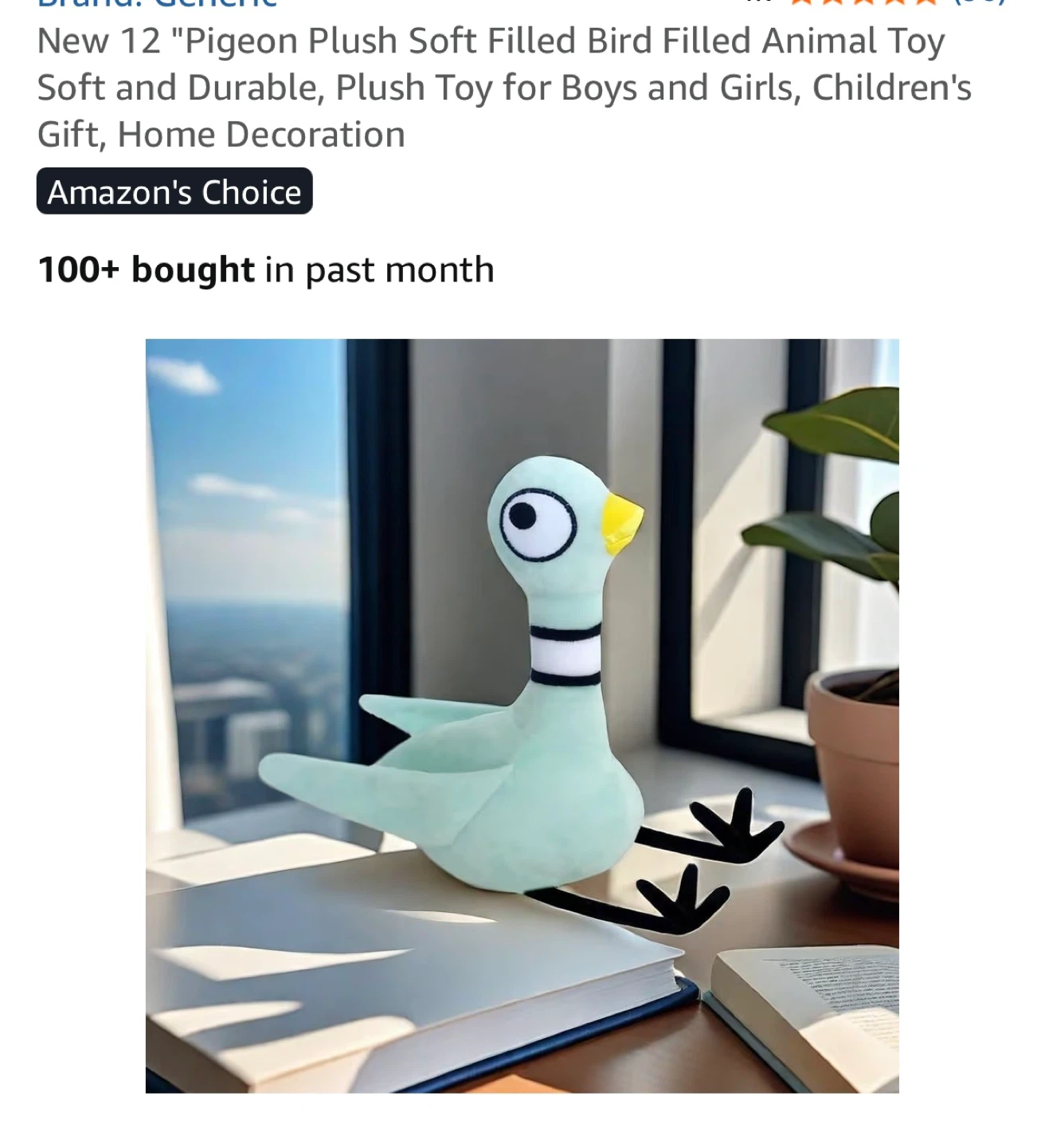 Adorable 12” plush pigeon character - photo 2