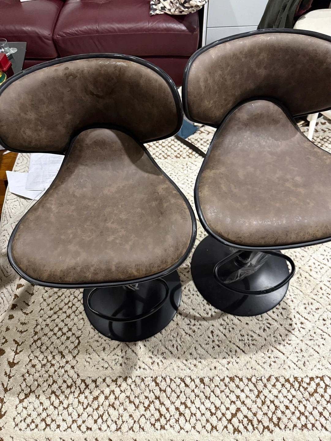 Magshion Bar Stools Set of 2 Adjustable Counter Height