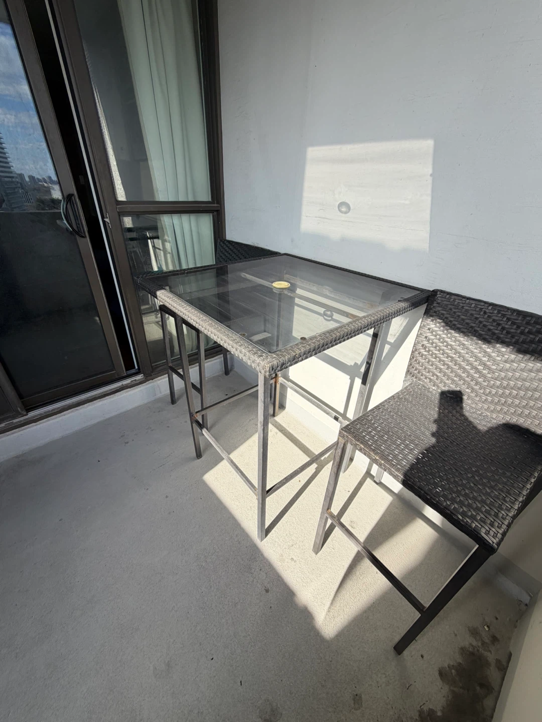 Glass Top Bistro Set with 2 Chairs - photo 4