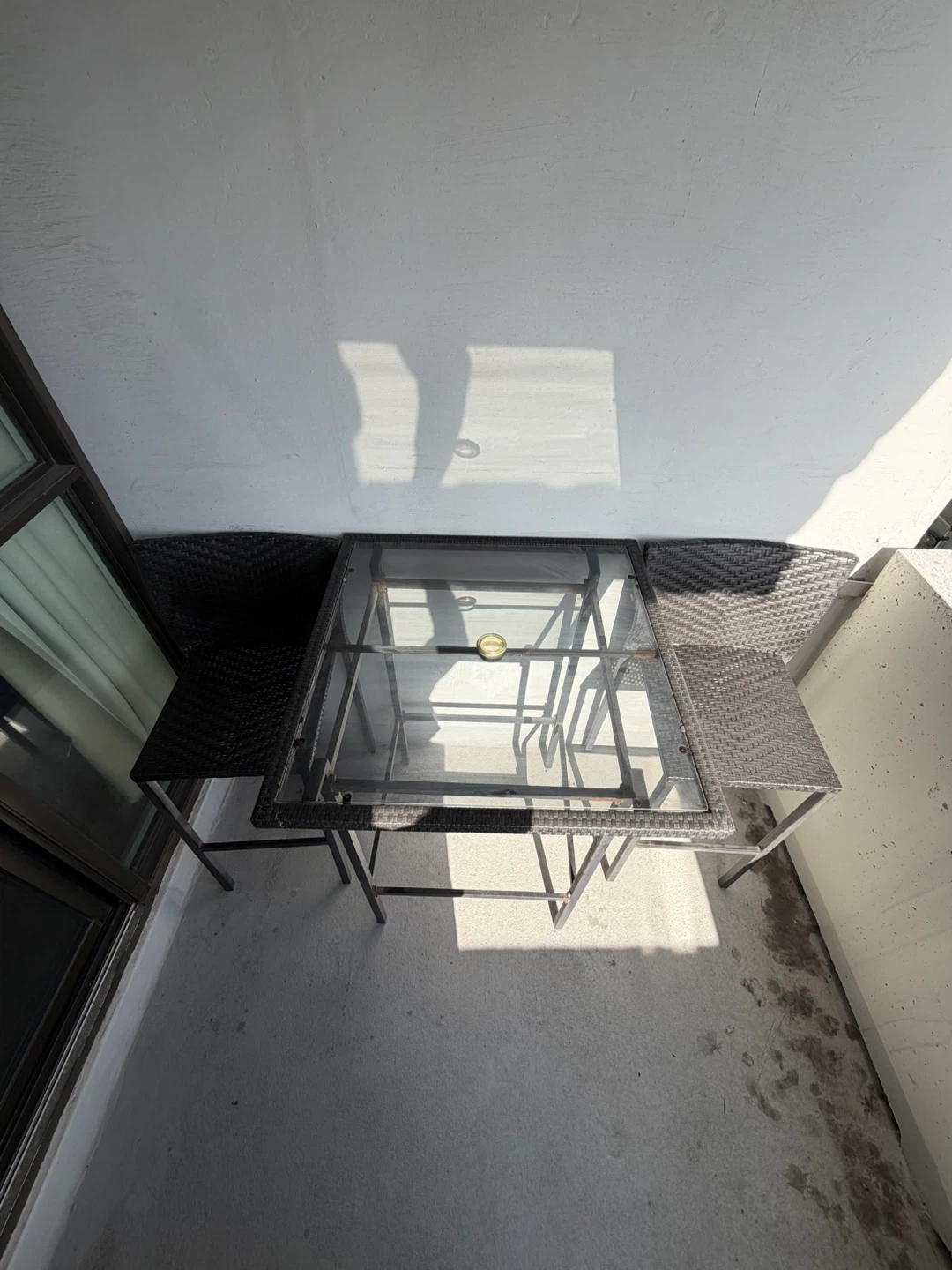 Glass Top Bistro Set with 2 Chairs - photo 2