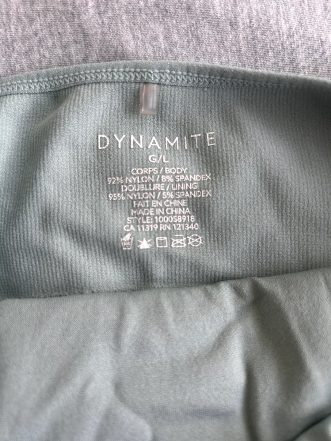 Dynamite 2 Ribbed Camisole Tops - Navy & Sage Green (G/L) - photo 2