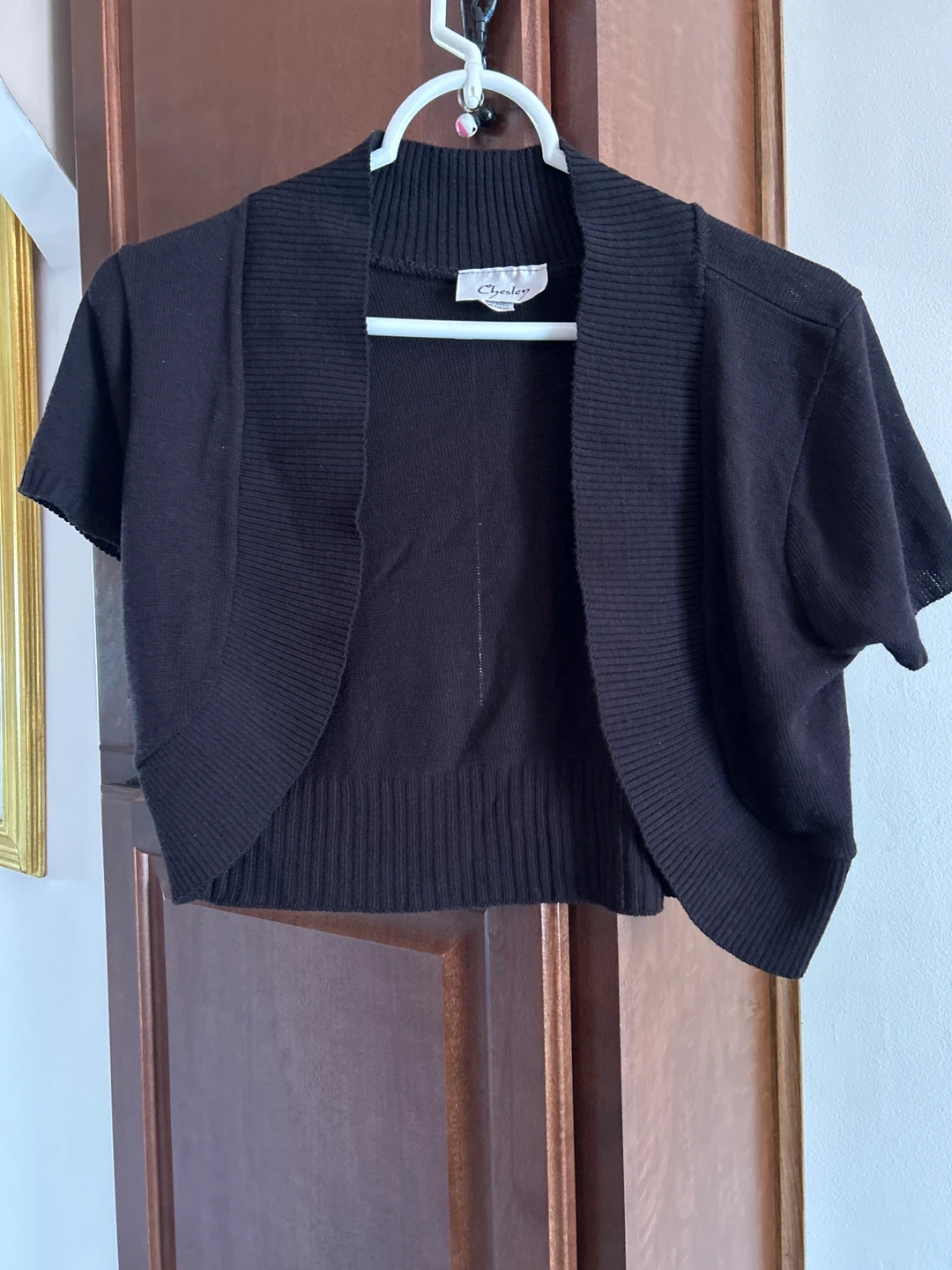 Black Cropped Cardigan Bolero Shrug