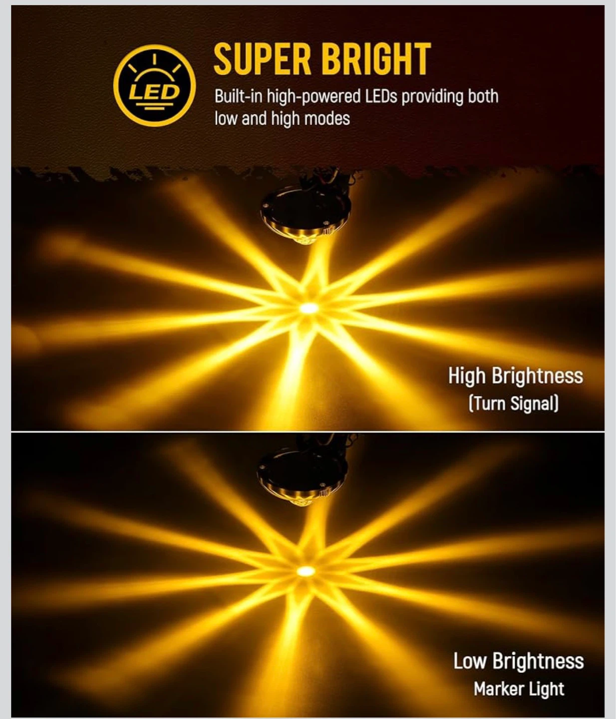 10pc 1.5 Inch Mini Glass Lens Watermelon  LED  Turn Signal 10T - photo 2