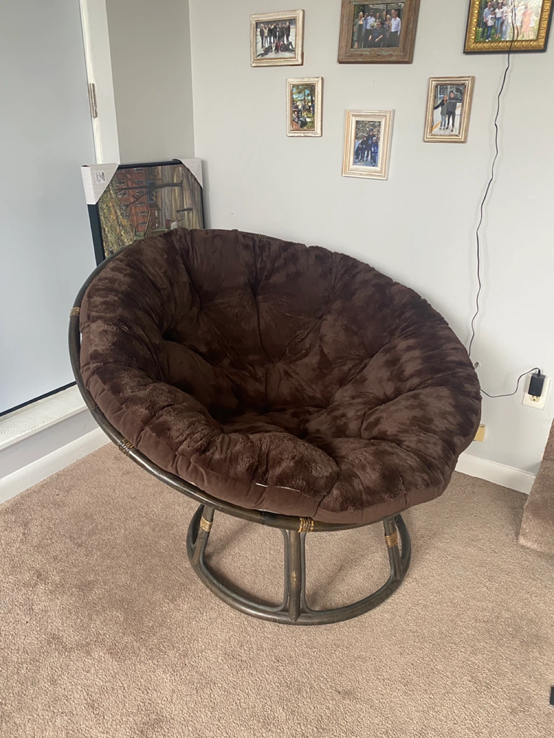 Large Brown Papasan Chair - photo 5